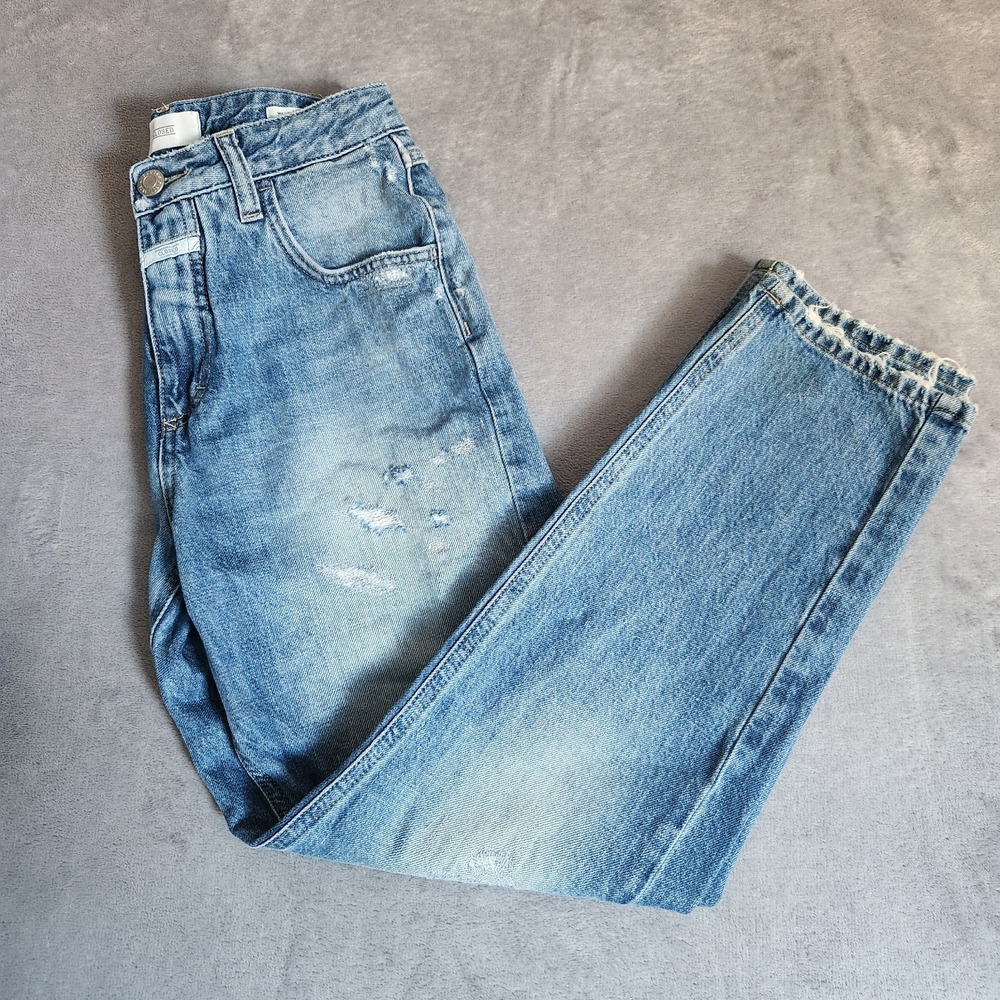 Closed Official Heartbreaker Distressed Straight Leg Jeans 25 Made in Italy